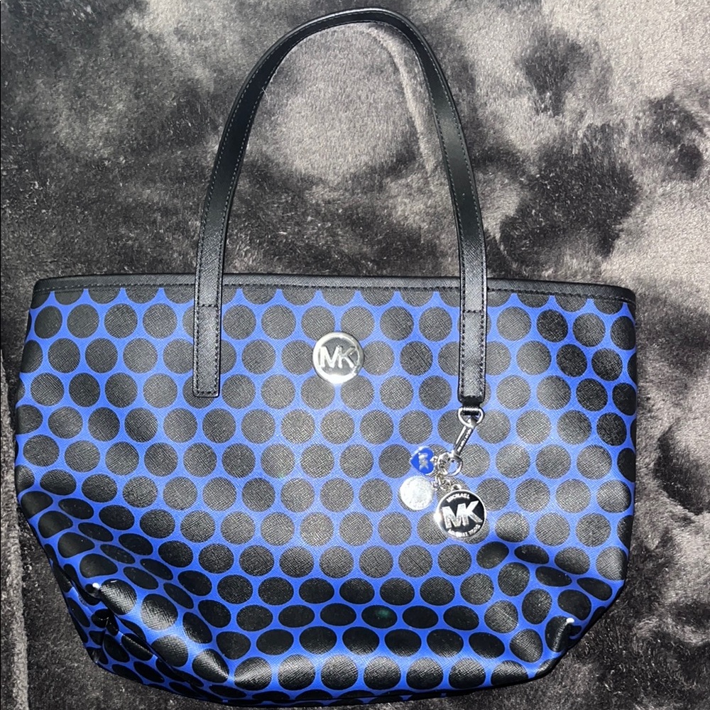 Michael Kors Blue and Black Tote Bag